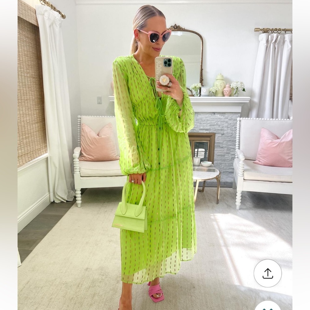 Karen Millen Metallic Beaded Woven Dress, size US 8